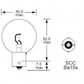 SCC BA15S SINGLE AXIAL FILAMENT: SCC BA15S base with single axial filament from £0.01 each